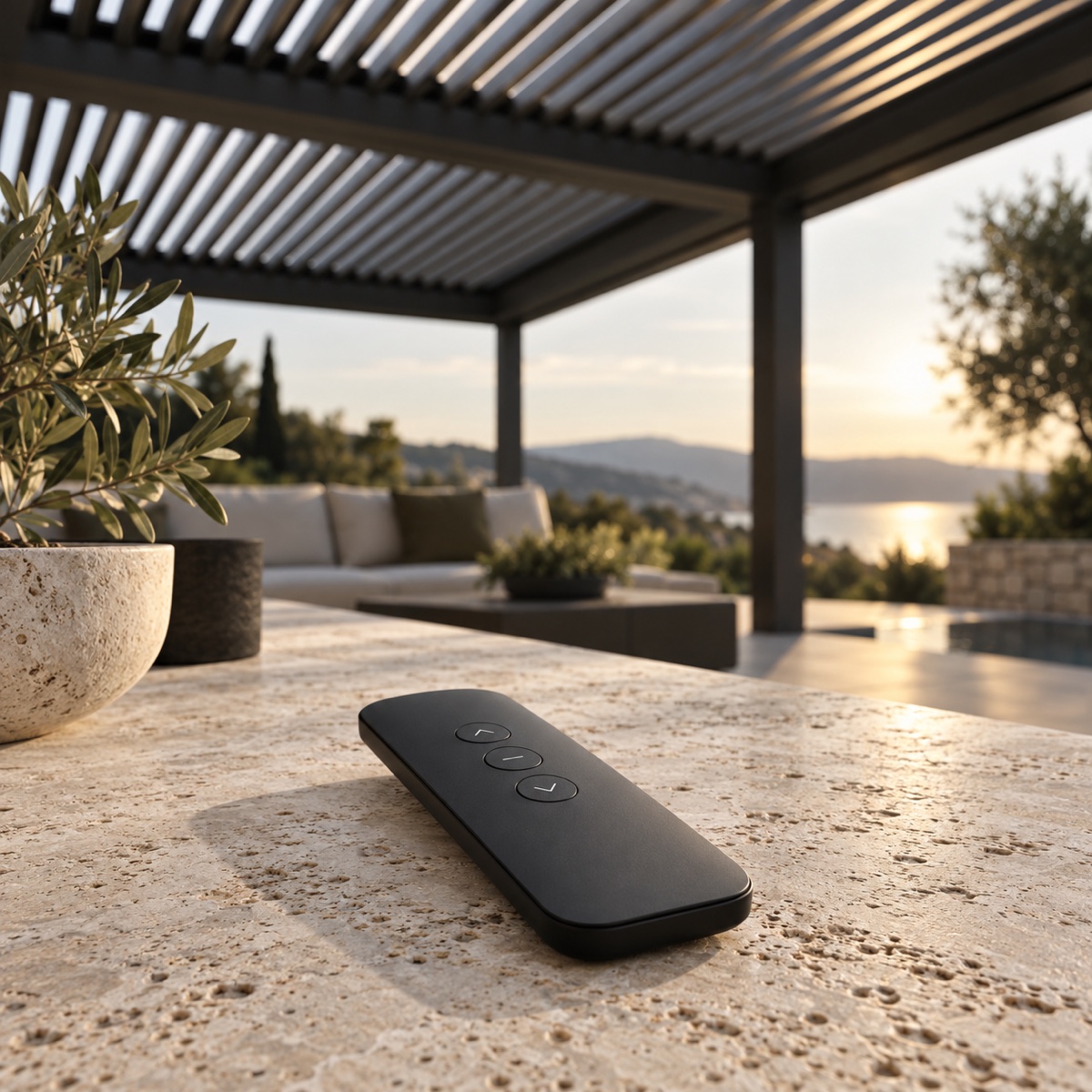 La télécommande d’une pergola HMG