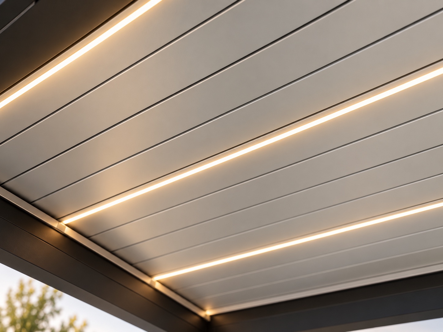 LED blanches intégrées dans les lames
